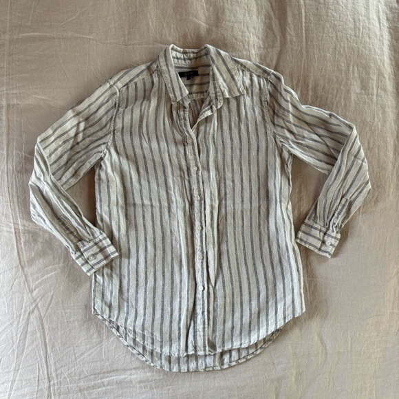 Quince Other - Striped Linen Button Down